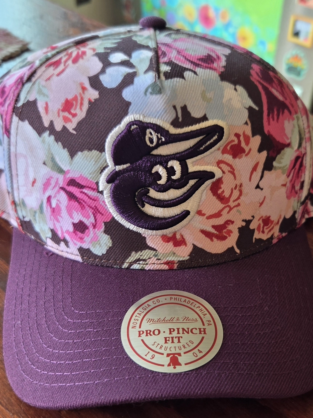 Mitchell & Ness Baltimore Orioles MLB Floral Snapback Cap OS, NWT, RARE!!!